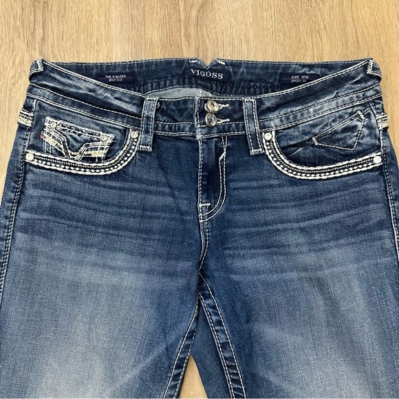 Vigoss The Chelsea Boot Cut Jeans with Embellished Sequin Detail size 9/10 - Picture 5 of 8